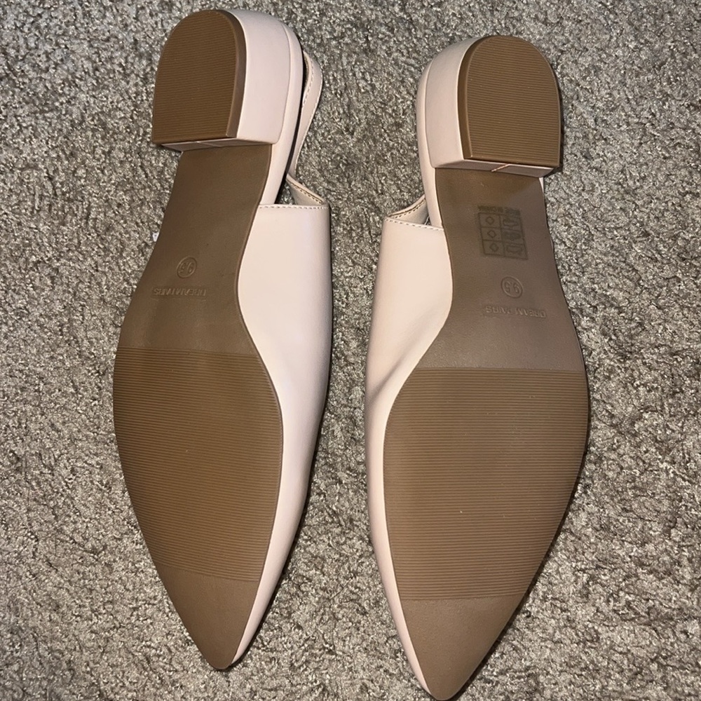Kitten Slingback Low Block Heels for Women Pointed Closed